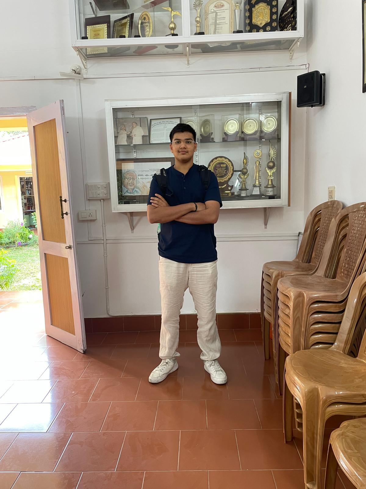Aveer Thakur at the M. S. Swaminathan Research Foundation centre in Wayanad